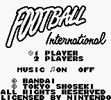 Football International screenshot 3 for GameBoy